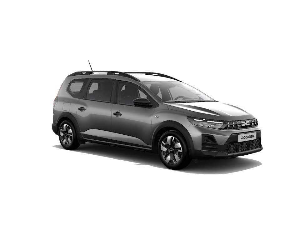 Dacia Jogger gris sobre fondo blanco